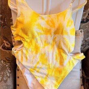 River Island-One piece Yellow Tie-Dye Women's Top